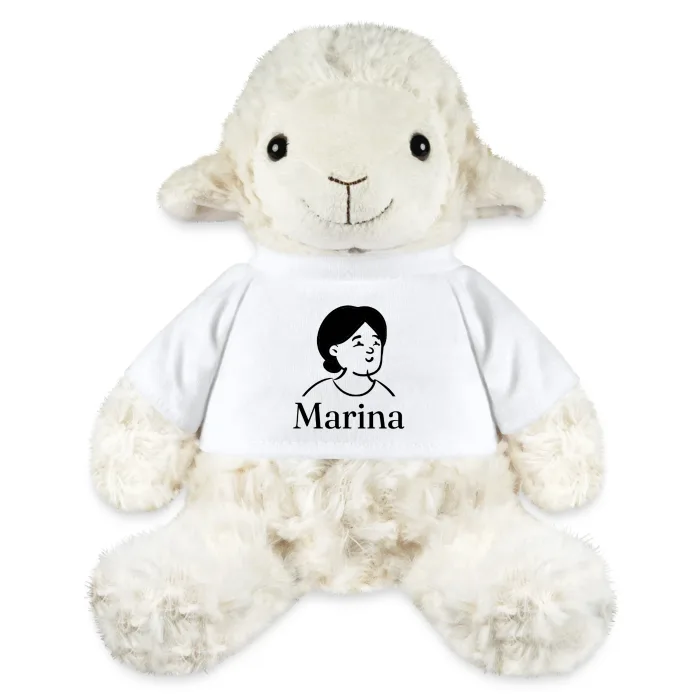 Peluche mouton personnalisée au prénom Marina