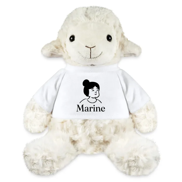 Peluche mouton personnalisée au prénom Marine