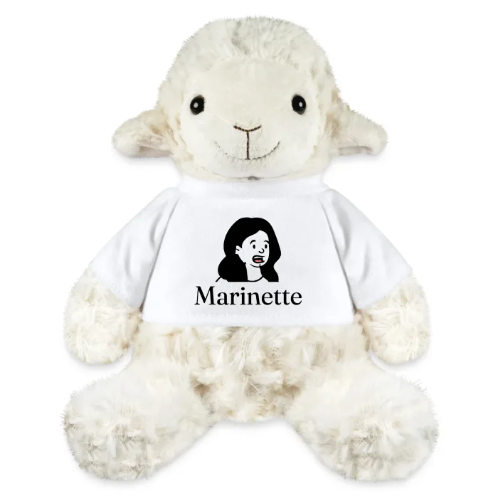 Peluche mouton personnalisée au prénom Marinette