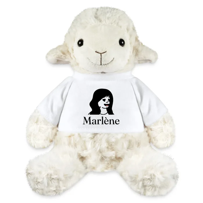 Peluche mouton personnalisée au prénom Marlène