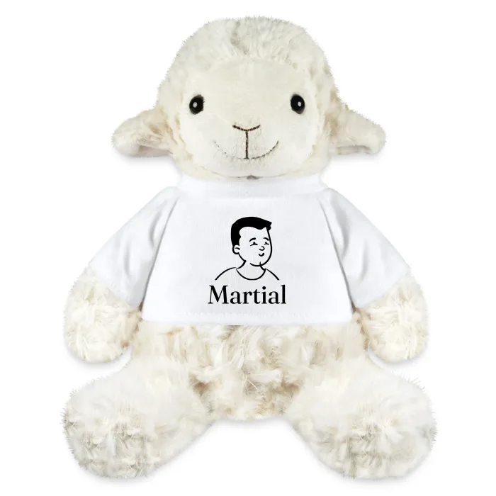 Peluche mouton personnalisée au prénom Martial