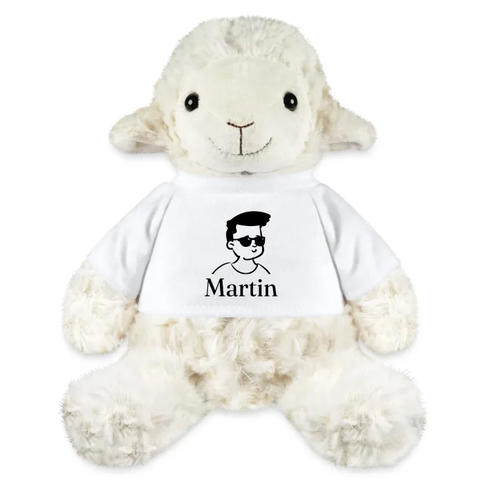 Peluche mouton personnalisée au prénom Martin