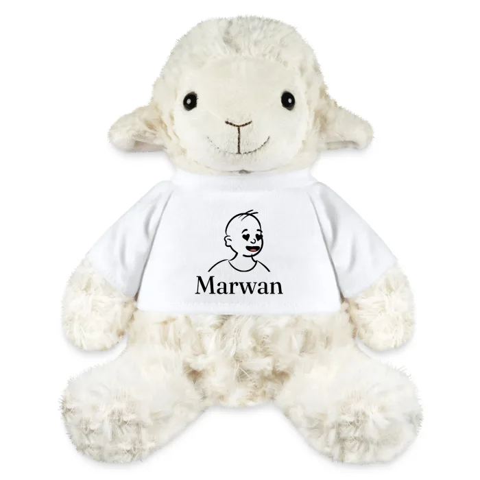 Peluche mouton personnalisée au prénom Marwan