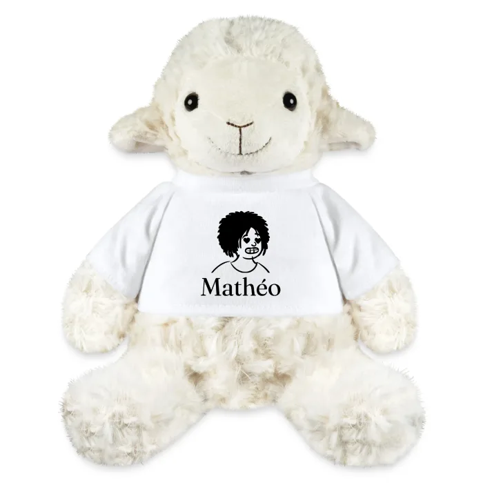 Peluche mouton personnalisée au prénom Mathéo