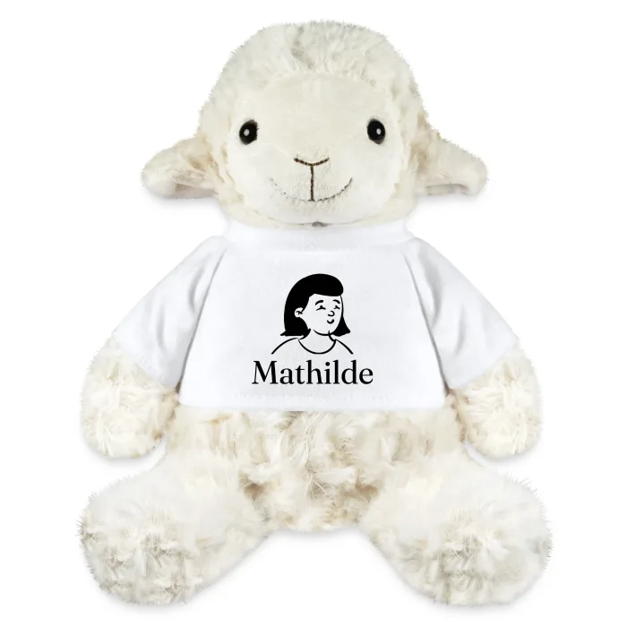 Peluche mouton personnalisée au prénom Mathilde