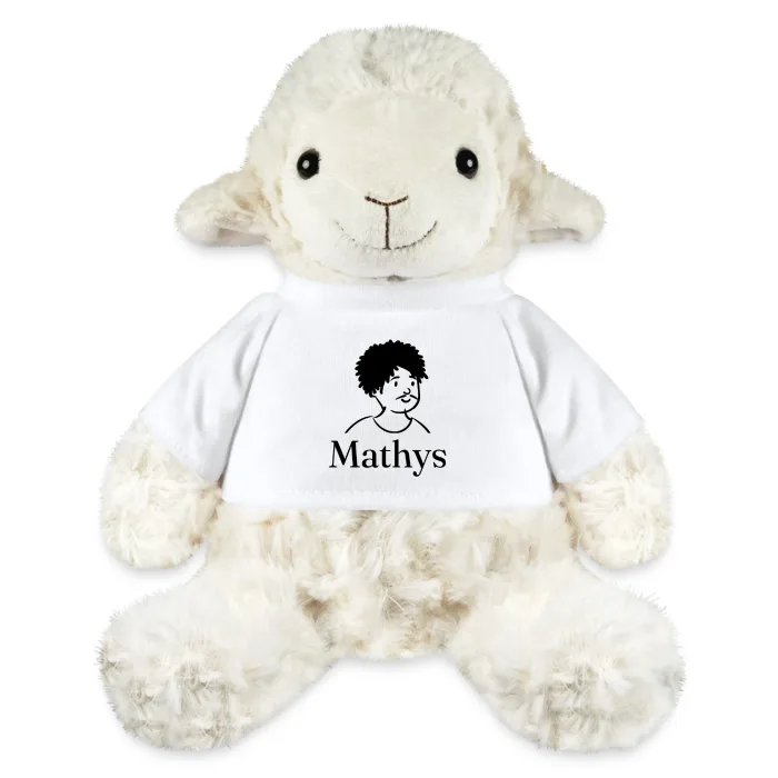 Peluche mouton personnalisée au prénom Mathys