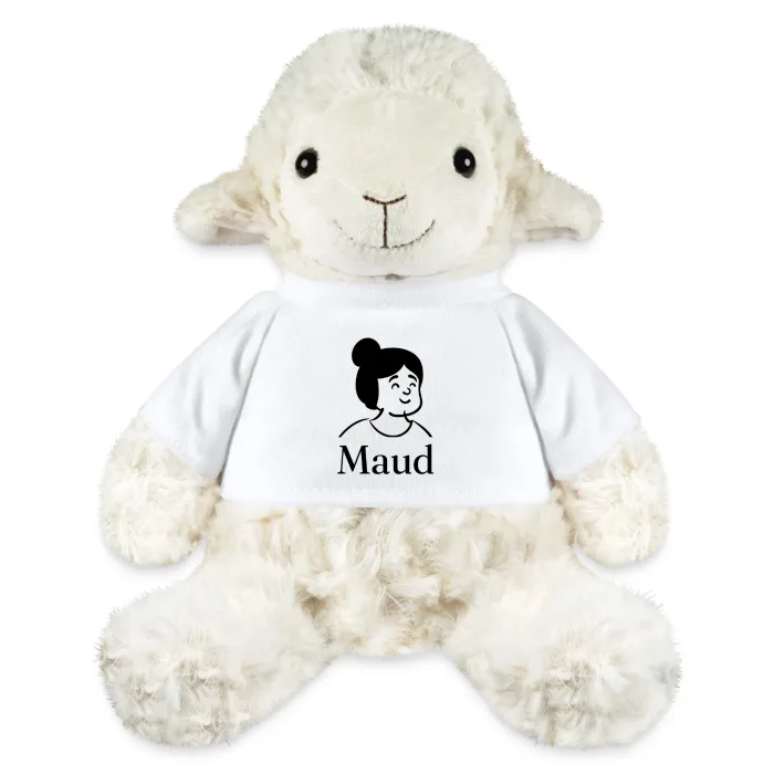 Peluche mouton personnalisée au prénom Maud