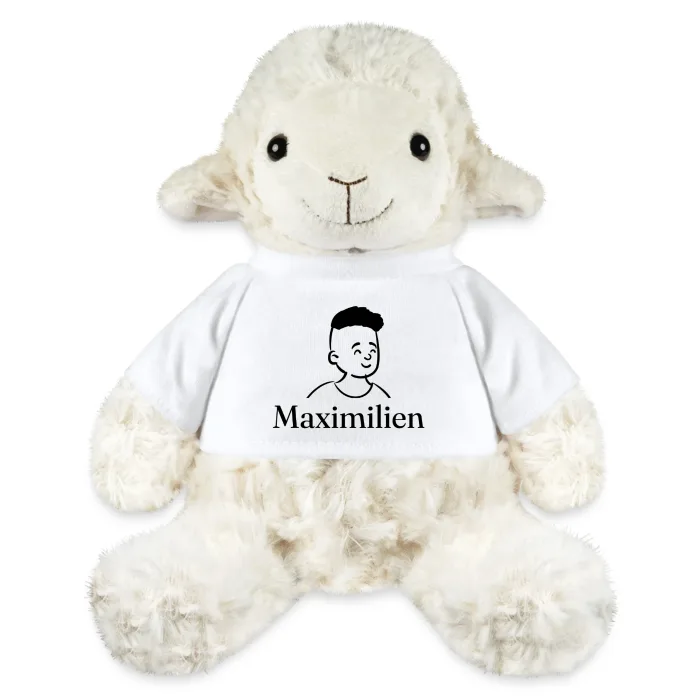 Peluche mouton personnalisée au prénom Maximilien