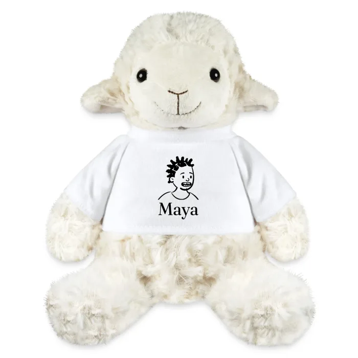 Peluche mouton personnalisée au prénom Maya