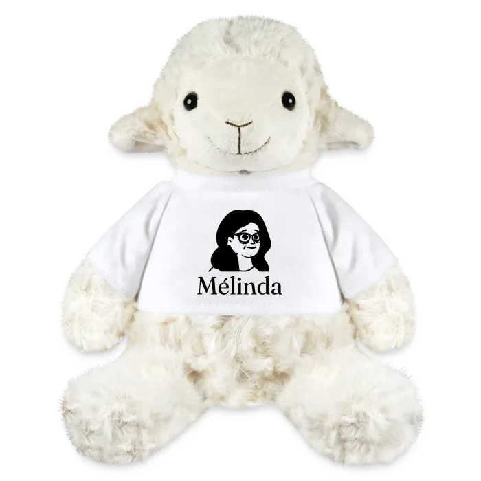 Peluche mouton personnalisée au prénom Mélinda
