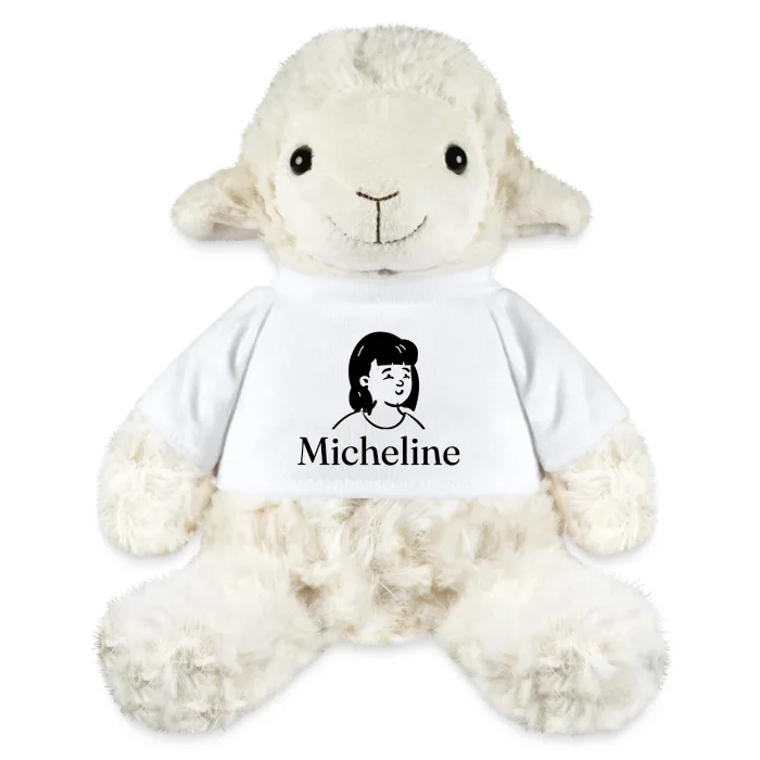 Peluche mouton personnalisée au prénom Micheline