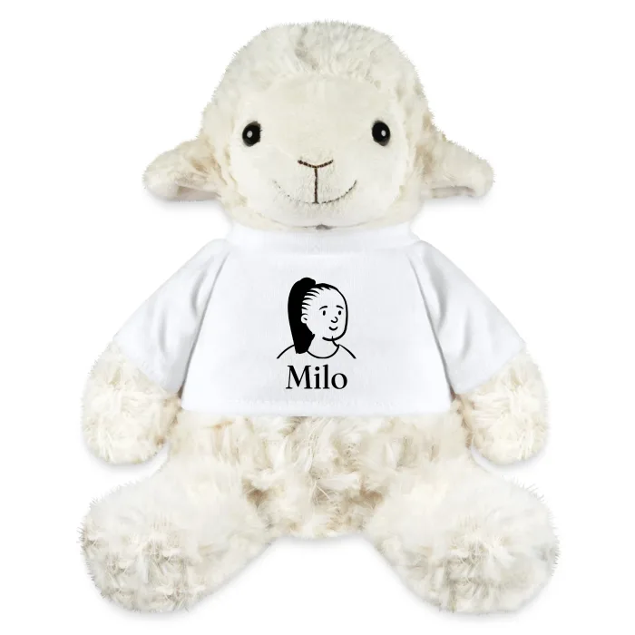 Peluche mouton personnalisée au prénom Milo