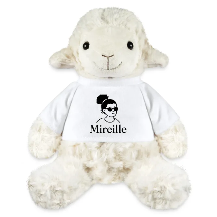 Peluche mouton personnalisée au prénom Mireille
