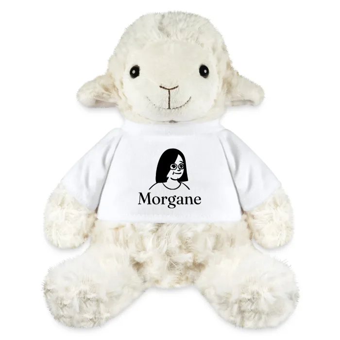Peluche mouton personnalisée au prénom Morgane