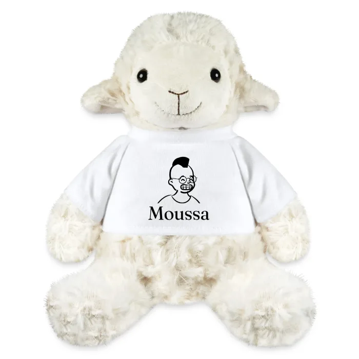 Peluche mouton personnalisée au prénom Moussa