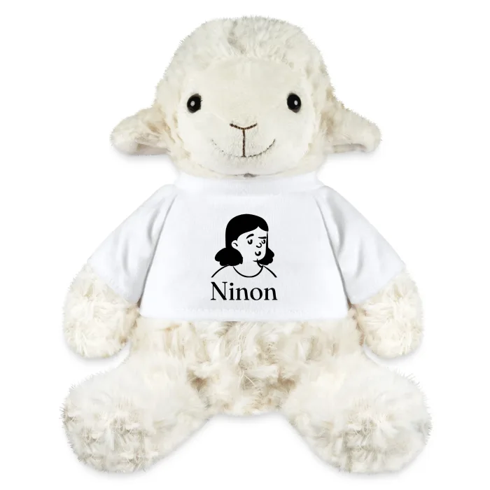 Peluche mouton personnalisée au prénom Ninon