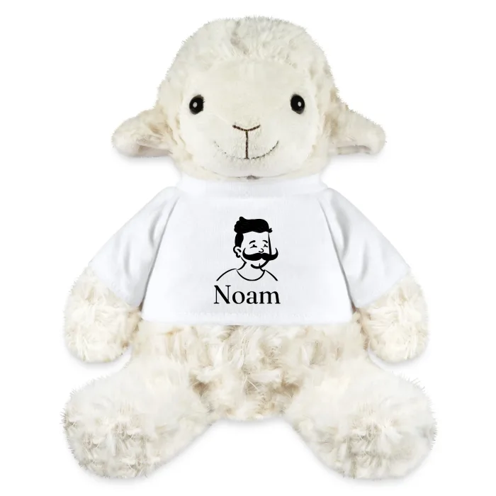 Peluche mouton personnalisée au prénom Noam