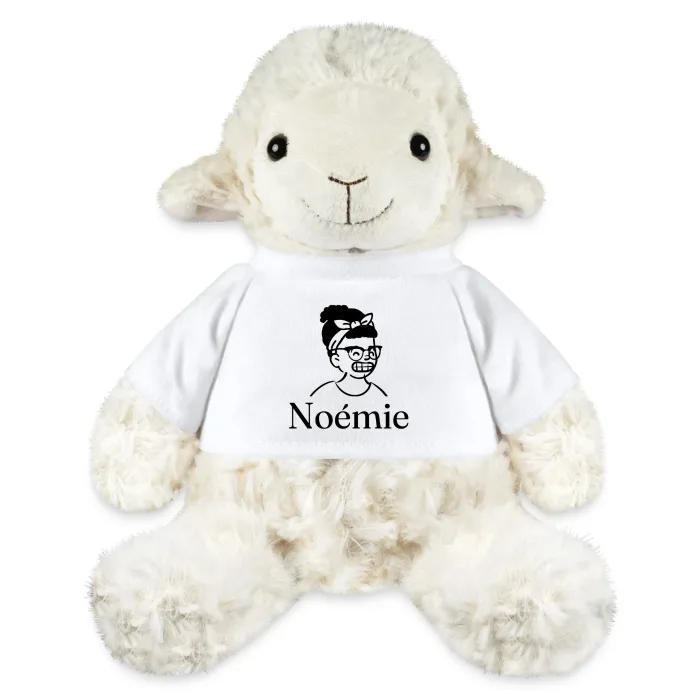 Peluche mouton personnalisée au prénom Noémie