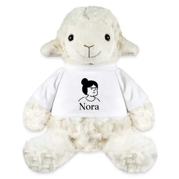 Peluche mouton personnalisée au prénom Nora