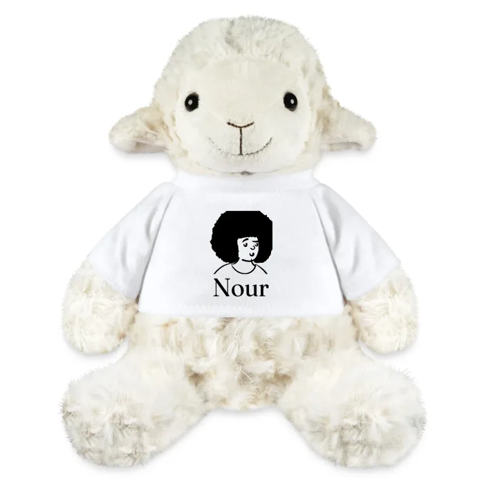 Peluche mouton personnalisée au prénom Nour