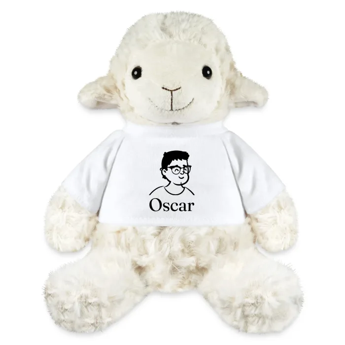 Peluche mouton personnalisée au prénom Oscar
