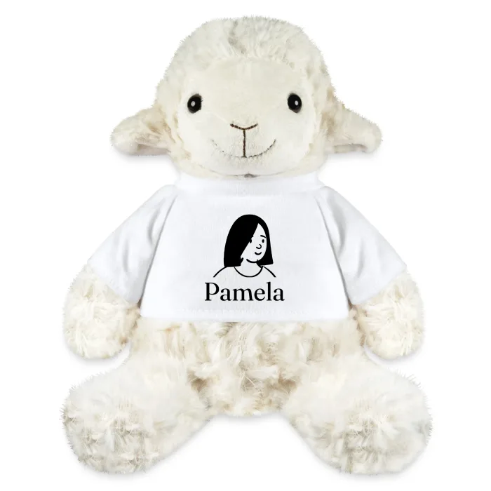 Peluche mouton personnalisée au prénom Pamela