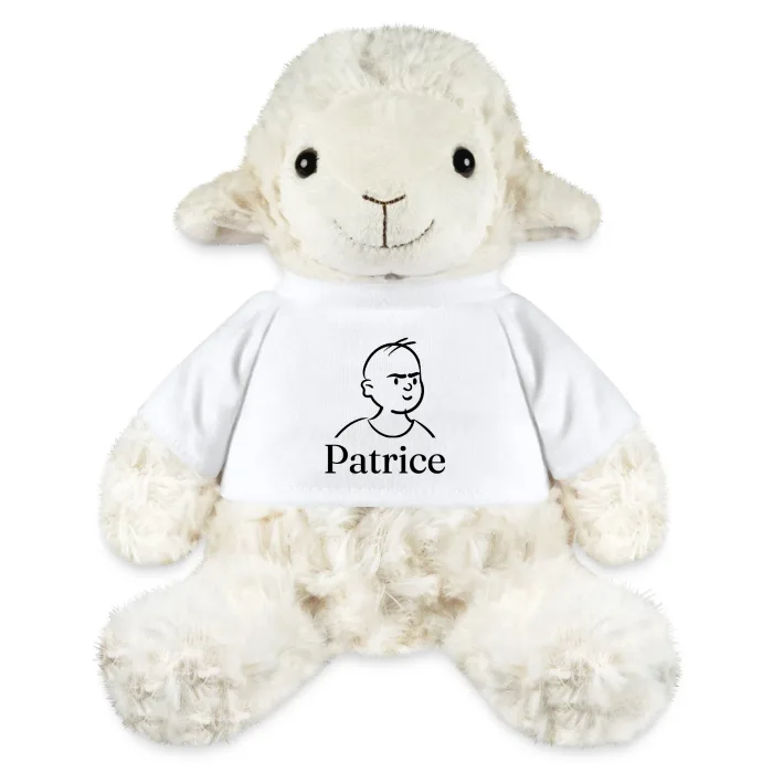 Peluche mouton personnalisée au prénom Patrice