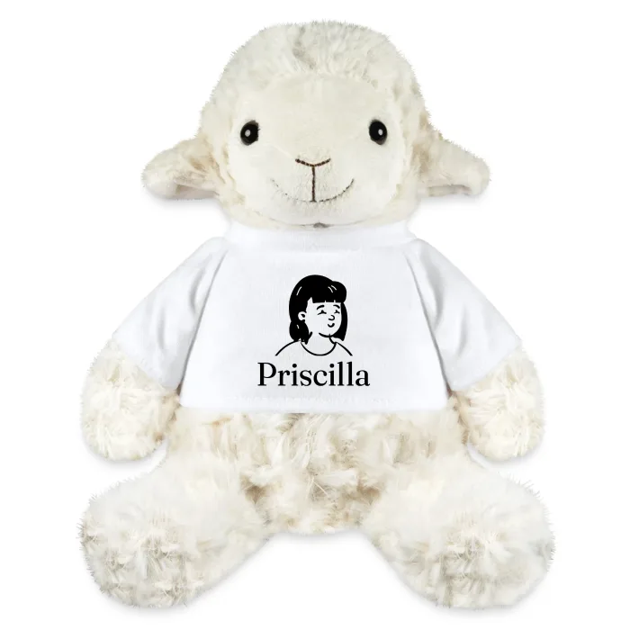 Peluche mouton personnalisée au prénom Priscilla
