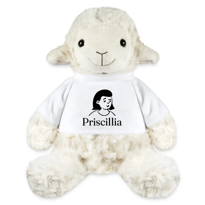 Peluche mouton personnalisée au prénom Priscillia