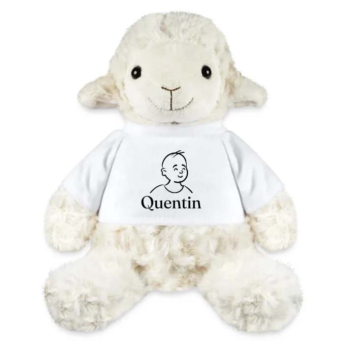 Peluche mouton personnalisée au prénom Quentin