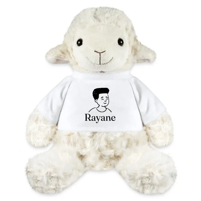 Peluche mouton personnalisée au prénom Rayane