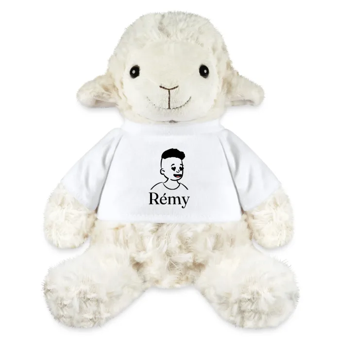Peluche mouton personnalisée au prénom Rémy