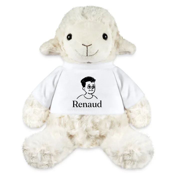 Peluche mouton personnalisée au prénom Renaud
