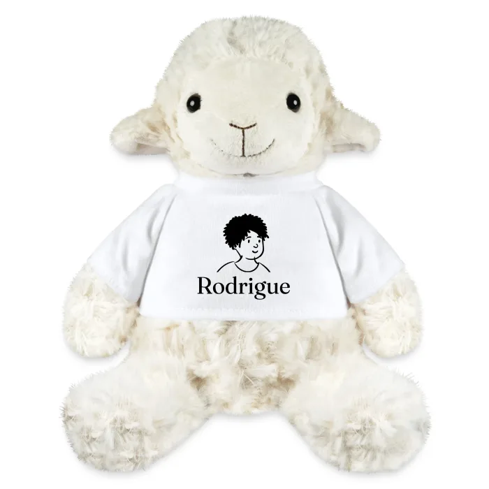 Peluche mouton personnalisée au prénom Rodrigue