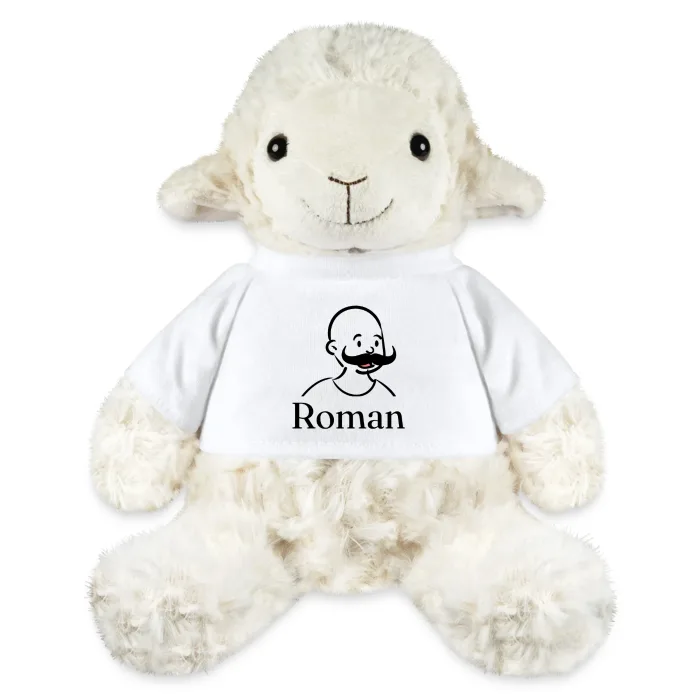 Peluche mouton personnalisée au prénom Roman