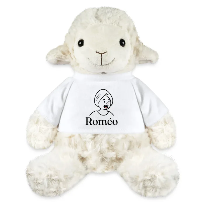 Peluche mouton personnalisée au prénom Roméo