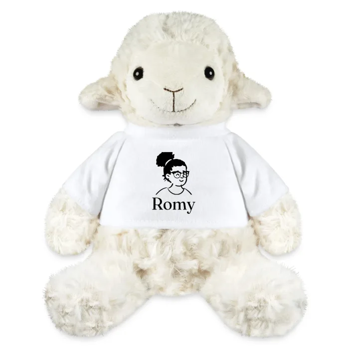 Peluche mouton personnalisée au prénom Romy