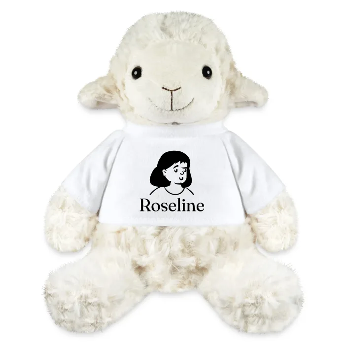 Peluche mouton personnalisée au prénom Roseline