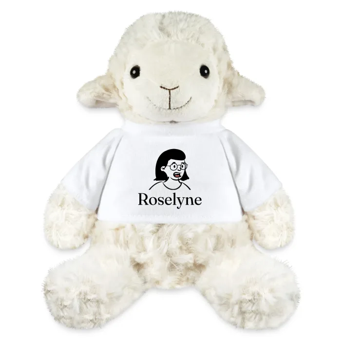 Peluche mouton personnalisée au prénom Roselyne
