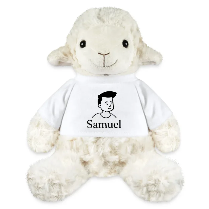 Peluche mouton personnalisée au prénom Samuel