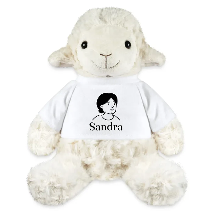 Peluche mouton personnalisée au prénom Sandra