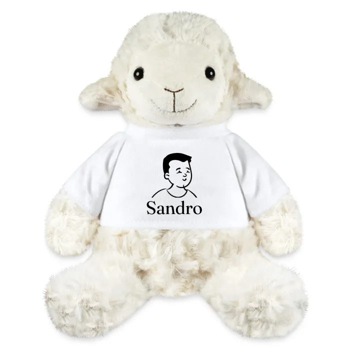 Peluche mouton personnalisée au prénom Sandro