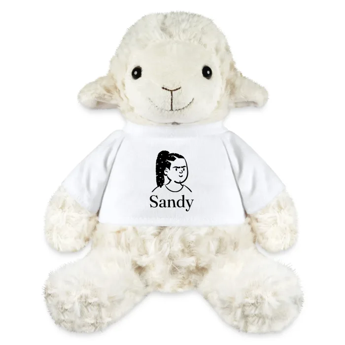 Peluche mouton personnalisée au prénom Sandy
