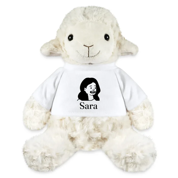 Peluche mouton personnalisée au prénom Sara