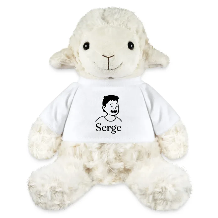 Peluche mouton personnalisée au prénom Serge
