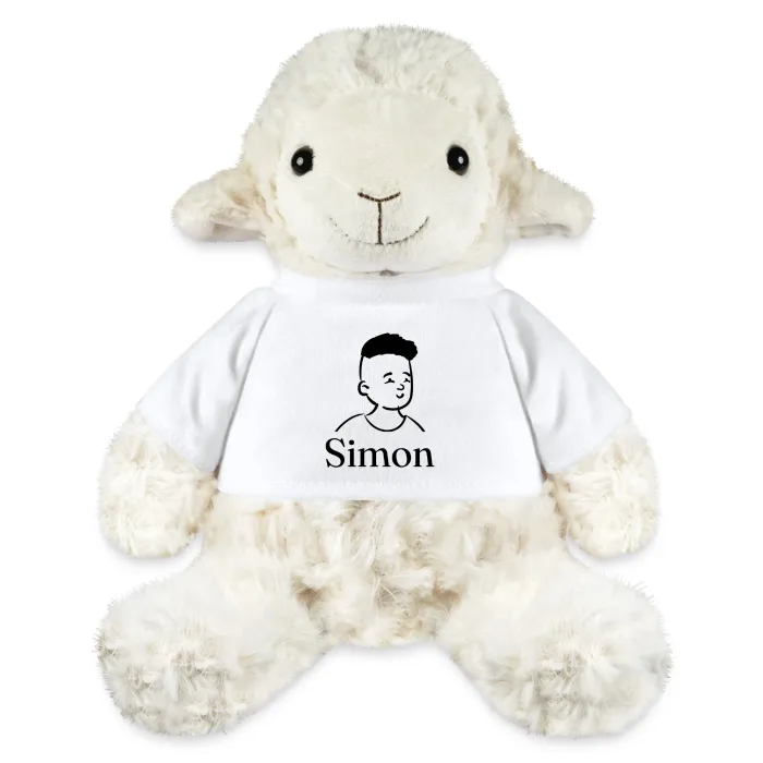 Peluche mouton personnalisée au prénom Simon
