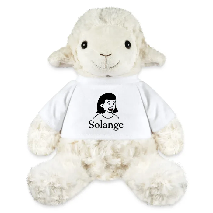 Peluche mouton personnalisée au prénom Solange