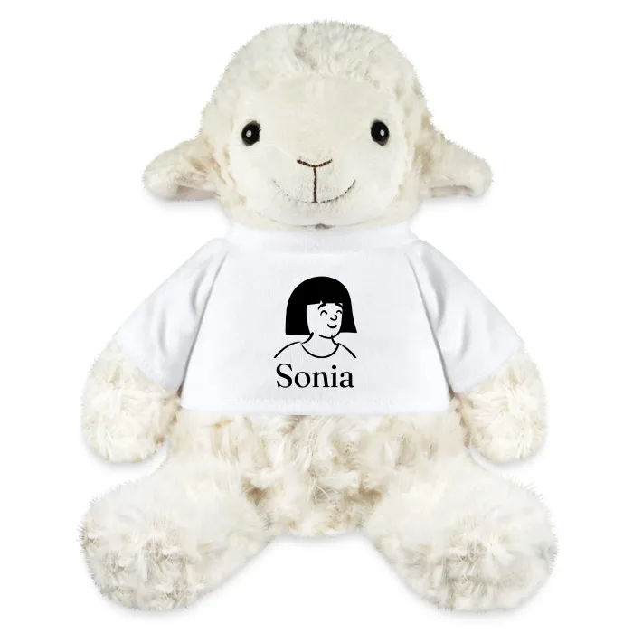 Peluche mouton personnalisée au prénom Sonia