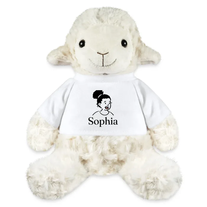 Peluche mouton personnalisée au prénom Sophia