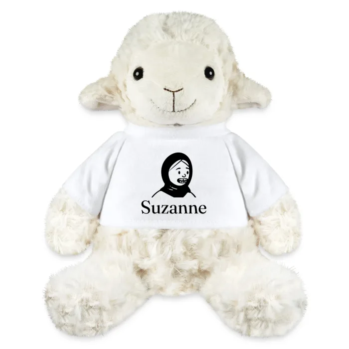 Peluche mouton personnalisée au prénom Suzanne